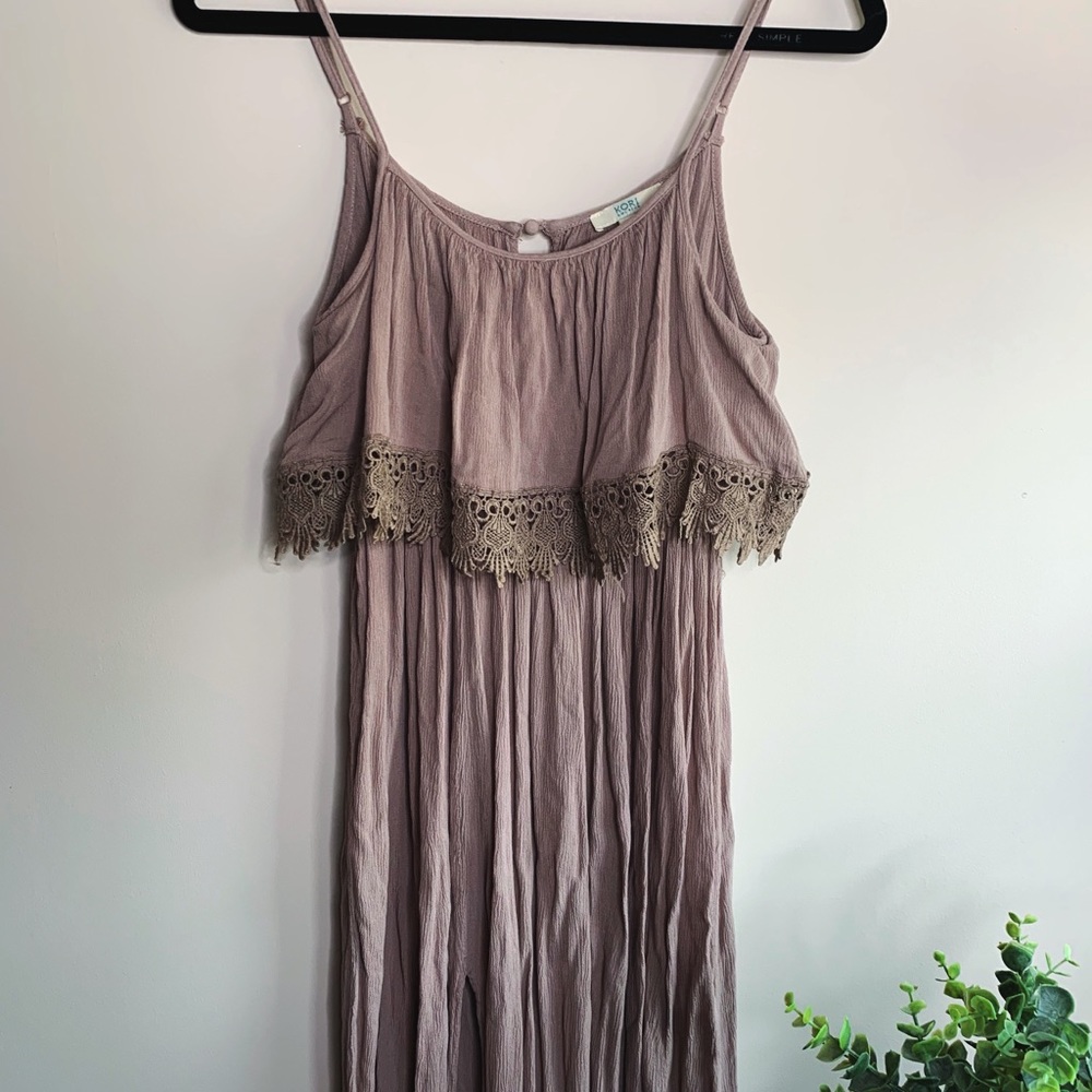 Adjustable straps maxi dress